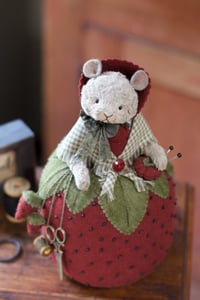 Image 5 of Mistress of Berries ~ Pincushion Dolly ~ Original Work 9.5"