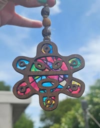 Image 6 of Puerto Rico Flag Car Charm – Boricua Pride Rearview Mirror Suncatcher Auto Décor