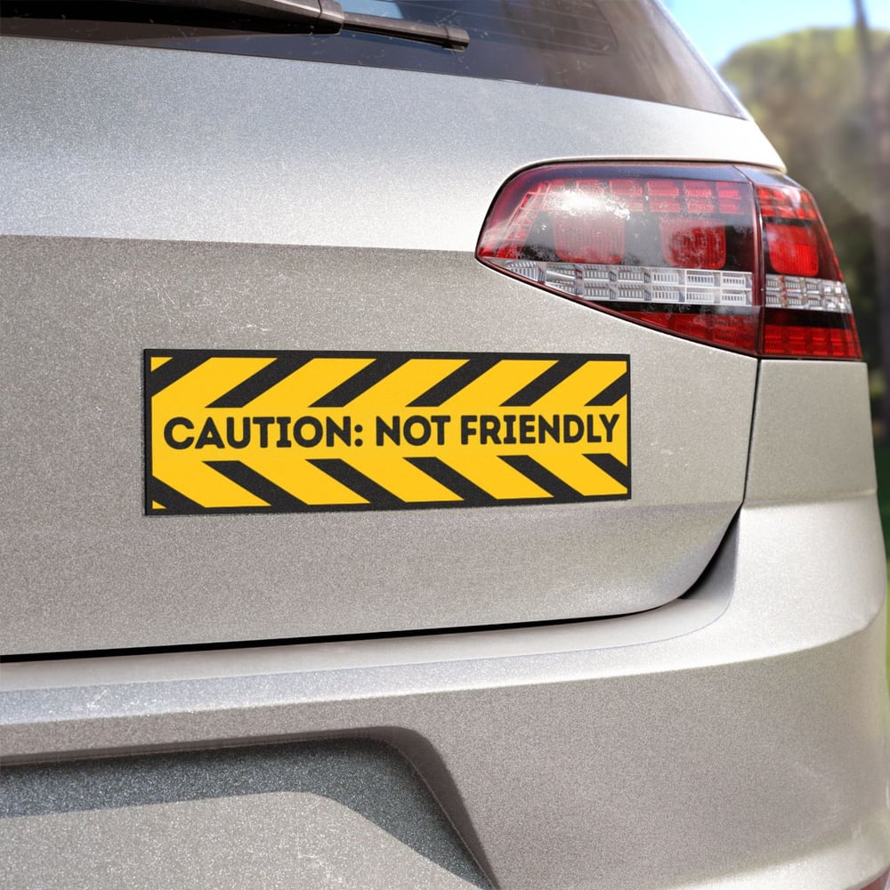 Image of Caution: Unsupervised Adult Funny Bumper Magnet | Sarcastic Warning Vinyl Magnet | Waterproof Car Ma