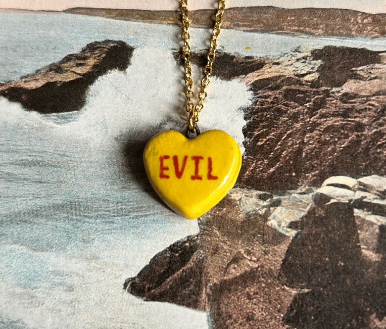 Image of Porcelain EVIL Pendant