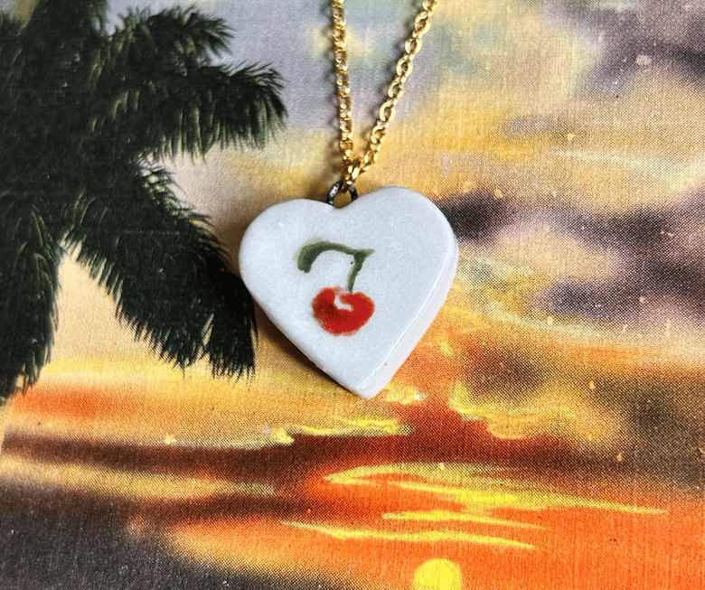 Image of Porcelain Cherry Pendant