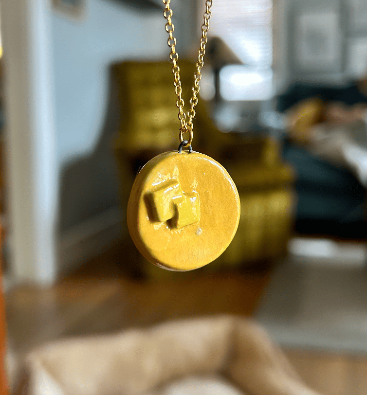 Image of Porcelain Pancake Pendant