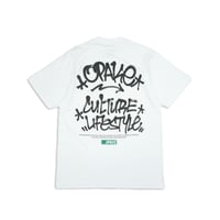 Image 2 of OVERSPRAY HEAVYWEIGHT TEE - WHT