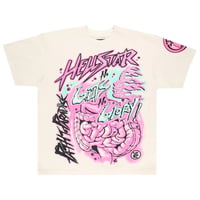 Image 1 of Hellstar No Guts No Glory T-Shirt 'White/Pink'
