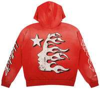 Image 2 of Hellstar Greatest Hits Records Hoodie 'Red'