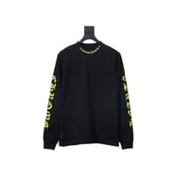 Image 1 of Chrome Hearts Yellow Neck Logo Long Sleeve T-Shirt Black