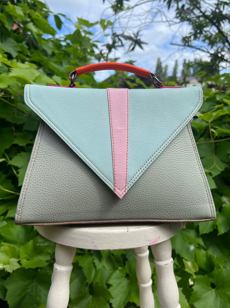 Image of Recycled Leather Triangle #57F
