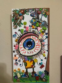 Image 2 of Monster Fiesta mixed media painting