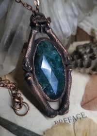 Image 2 of Cat Bone & Moss Agate Gemstone Amulet