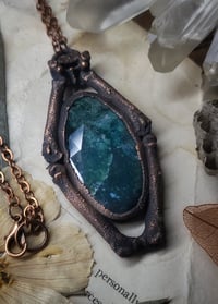 Image 4 of Cat Bone & Moss Agate Gemstone Amulet