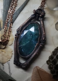 Image 5 of Cat Bone & Moss Agate Gemstone Amulet