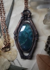 Image 3 of Cat Bone & Moss Agate Gemstone Amulet