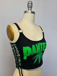 Image 2 of Pantera Lace Up Crop Top -Size Small