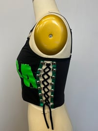 Image 3 of Pantera Lace Up Crop Top -Size Small