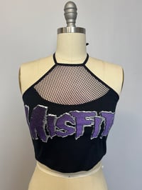 Image 1 of Misfits High Neck Halter Top -Size Small
