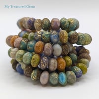 Image 4 of Czech Glass Sea Glass Rondelle Beads | 8x5mm & 7x5mm Mixed Sizes |Tidepool Treasures