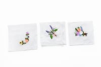 Image 2 of Threadella Studio 3‑Piece Floral Embroidered Handkerchief Gift Set