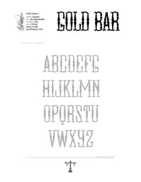 Image 4 of Gold Bar (1 style) - Custom Font
