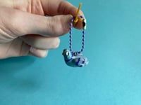 Image 2 of Mini Pigeon Clay Keychain Handmade Charm 