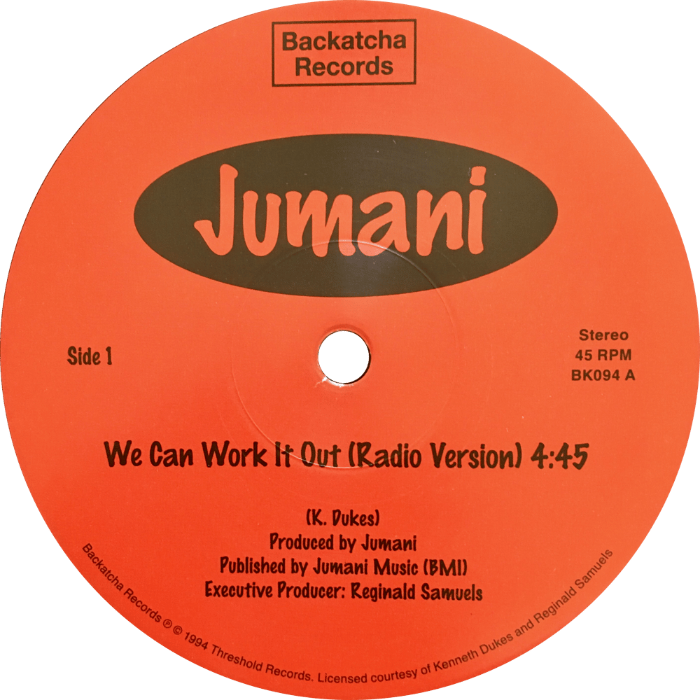 Image of Jumani 'We Can Work It Out' 12"