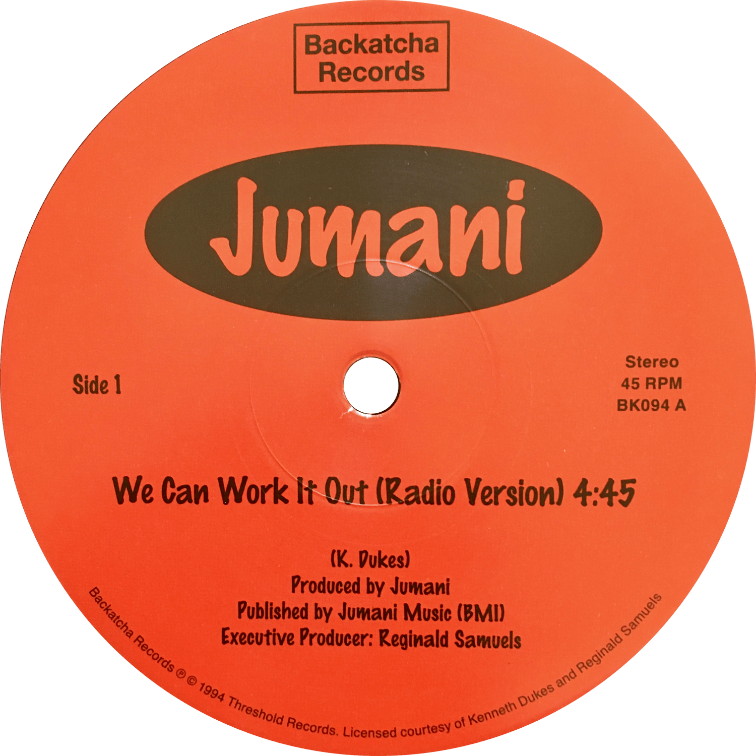 Image of Jumani 'We Can Work It Out' 12"