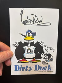 Bobby London’s Signed Dirty Duck Card