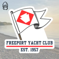 3" Freeport Yacht Club Flag Sticker *PRE-ORDER Closes July 25th*