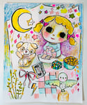 Sleepover - original 8x10