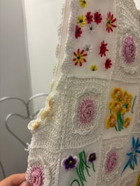 Image 3 of vintage floral crochet dress