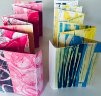 Image 1 of Elements of art making in a concertina sketchbook  - July's Gelliprint Monthly 