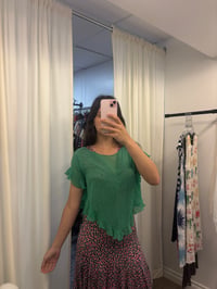 Image 2 of silk poncho top
