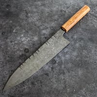 Image 3 of 235mm gyuto  in 'spicy white' steel 