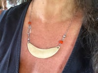 Image 2 of Crescent Moon Sterling Silver necklace 