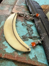 Image 1 of Crescent Moon Sterling Silver necklace 