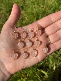 Image 4 of Rose Quartz Heart Necklace