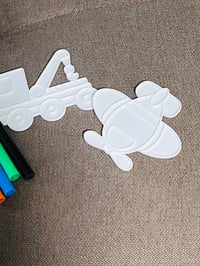 Image 6 of 3D Printed Coloring Palettes for Kids | Color-Craft Kit | Reusable Raised-Line Coloring Blanks 