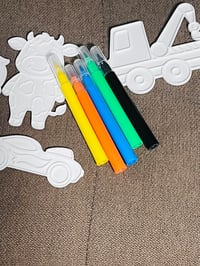 Image 4 of 3D Printed Coloring Palettes for Kids | Color-Craft Kit | Reusable Raised-Line Coloring Blanks 