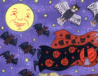 Image 3 of "Nighttime Pumpkin Picking" Signed 8.5x11 Print