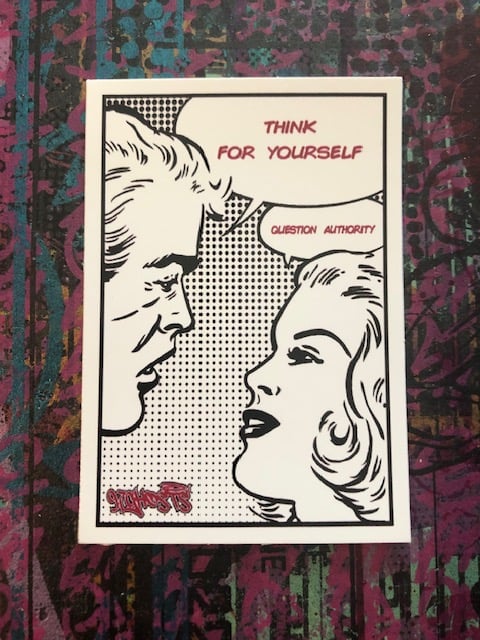 Image of Think for Yourself, Question Authority sticker 