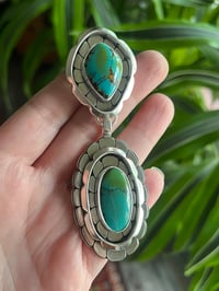 Image 3 of Two stone Turquoise Collar Necklace