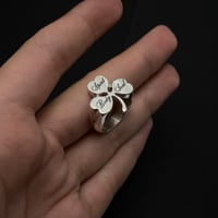 Image 3 of Three-Leaf Clover Ring (Made to Order)