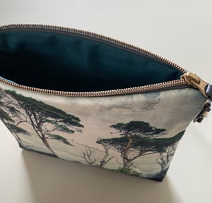 Image of Scots pines, large shoulder bag with crossbody leather strap 
