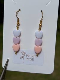 Image 2 of Pastel Heart Earrings