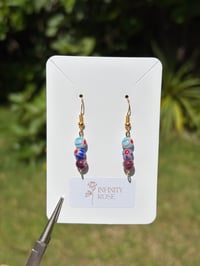 Image 1 of Millefiori Blue Earrings