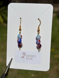 Image 3 of Millefiori Blue Earrings