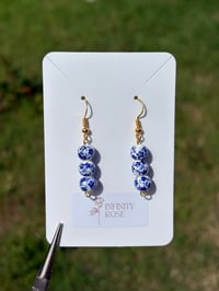 Image 1 of Blue Blossom Drop Earrings