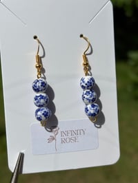 Image 2 of Blue Blossom Drop Earrings