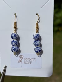 Image 3 of Blue Blossom Drop Earrings