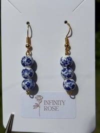 Image 4 of Blue Blossom Drop Earrings
