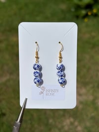 Image 5 of Blue Blossom Drop Earrings